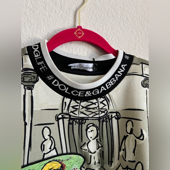 DOLCE & GABBANA Woman’s Year of the Pig Sequined-Sleeves Sweater Multicolored 46 - Picture 3 of 14